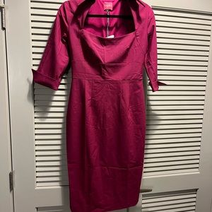 Glamour Bunny Lorelei Pencil Dress - Size Medium Pink